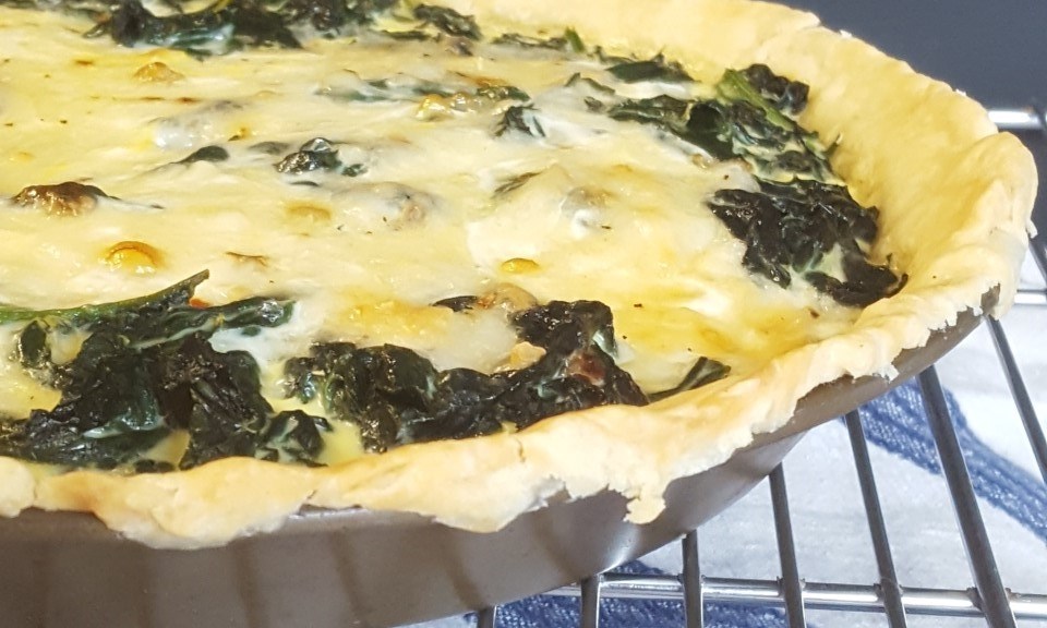Kale and Gruyere Quiche