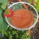 Roasted Strawberry and Rhubarb Martini - Friday Happy Hour