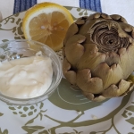 Steamed Artichokes with Garlic Aioli
