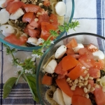 Pesto, Tomato, and Mozzarella Pasta Salad