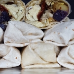 Freezer Egg, Potato and Bacon Burritos