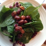 Spinach Salad with Candied Hazelnuts