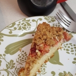 Roasted Strawberry and Rhubarb Coffee Cake
