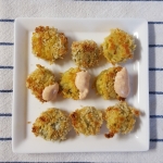 Mini Baked “Fried” Green Tomatoes with Remoulade Sauce