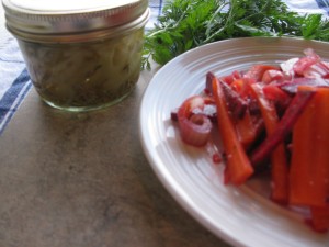 Salad with pickled fennel