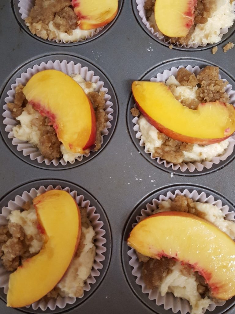 nectarine coffee cake muffin prebake