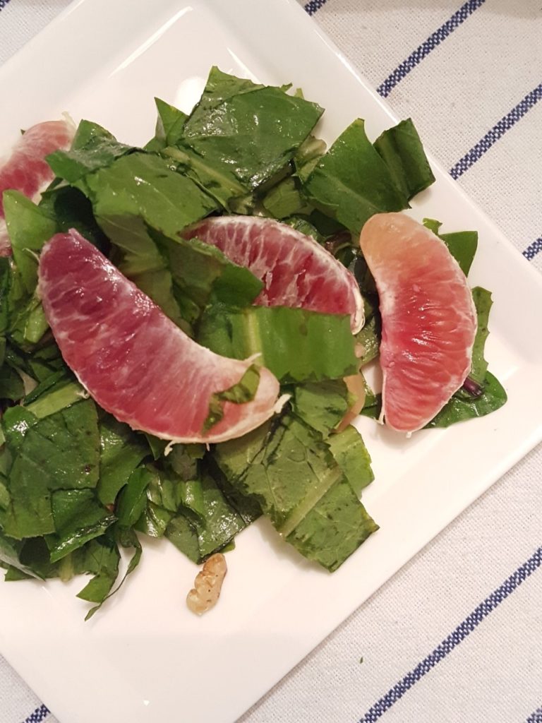Blood Orange, Walnut, and Bitter Greens Salad