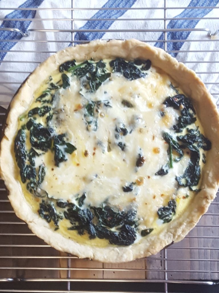 Kale and Gruyere Quiche