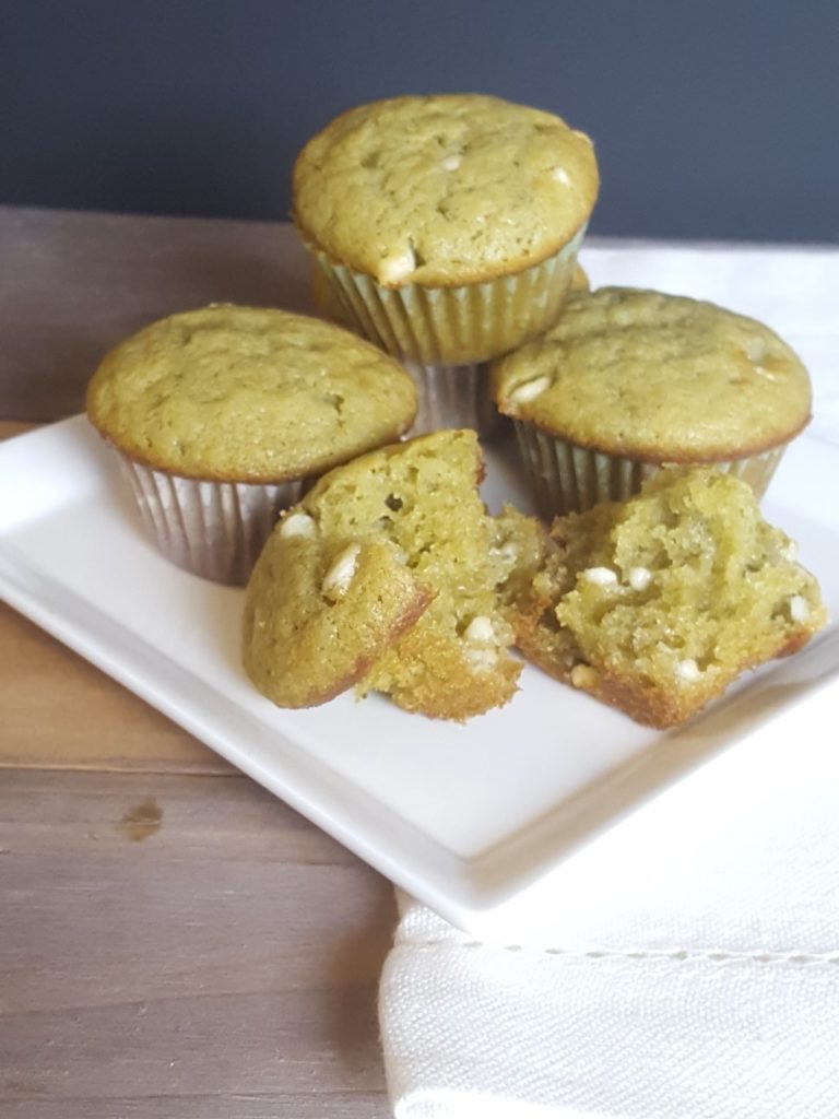 Matcha White Chocolate Mini Muffins