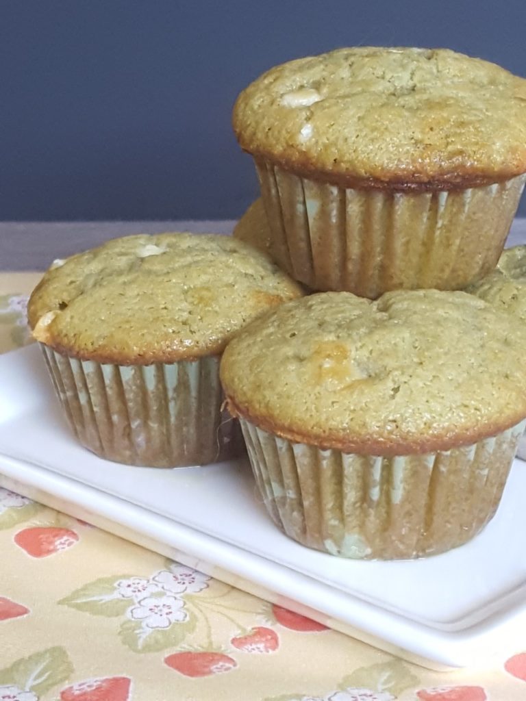 Matcha White Chocolate Mini Muffins