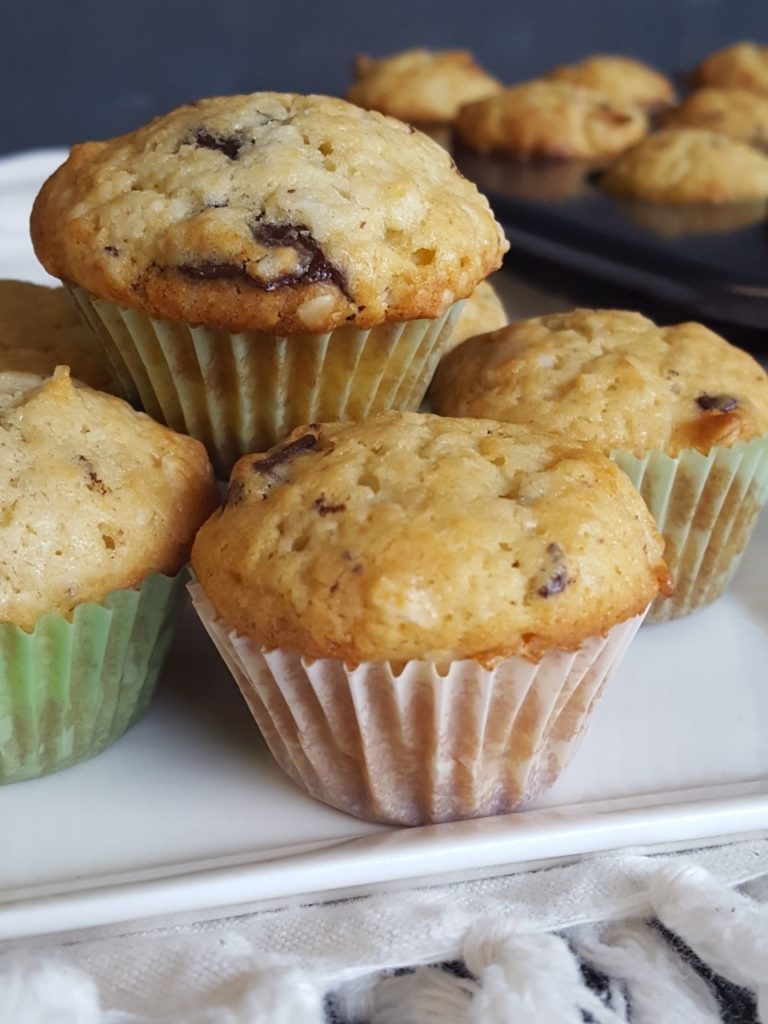 Macadamia coconut chocolate mini muffins 